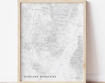 Highland Mountains Map - Highland Mountains, The Highlands, Butte, Twin Bridges, Rocker, Sheridan, Whitehall