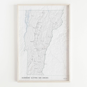 Vermont Ski Map - Mount Snow, Stratton, Magic Mountain, Bromley, Okemo, Killington, Pico, Sugarbush, Smugglers Notch, Jay Peak, Stowe