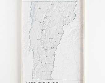 Vermont Ski Map - Mount Snow, Stratton, Magic Mountain, Bromley, Okemo, Killington, Pico, Sugarbush, Smugglers Notch, Jay Peak, Stowe