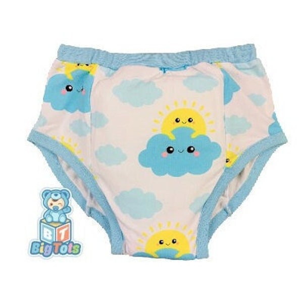 Adult Baby Clouds & Suns training pants incontinence ABDL