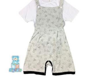 ABDL small to 2X Great Animals Shortalls Adult Baby