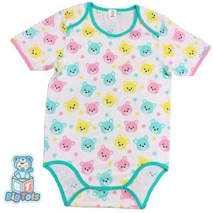Body ABDL Ursos Pastel Adulto Bebê