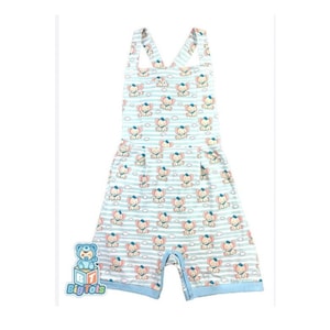 Adult baby Small and Large only ABDL Boy Elephants Print Shortalls