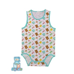 BIG TOTS ABDL Baby Things snap crotch tank  Bodysuit adult baby
