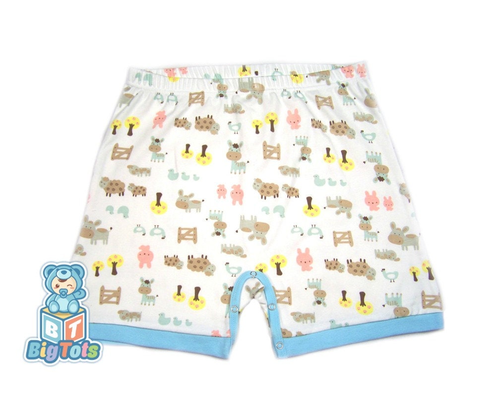 Snap Shorts Farm Animals Adult Baby 