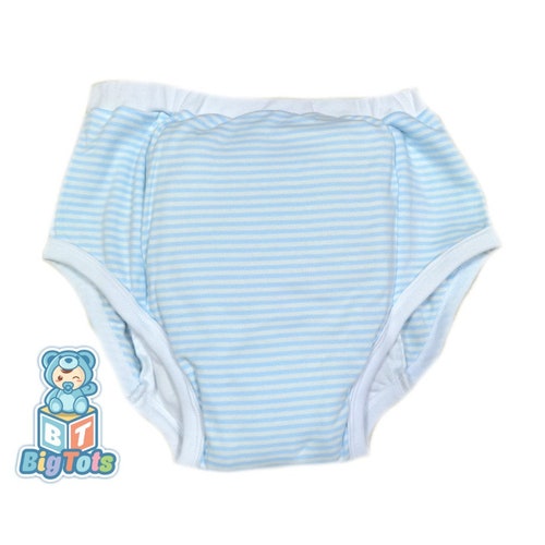 Adult Baby White W/ Baby Blue Training Pants Incontinence ABDL Etsy