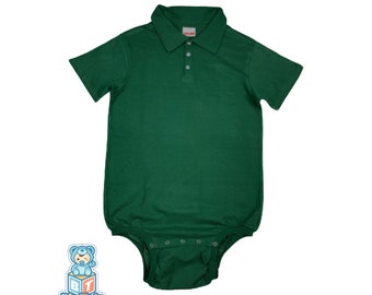 WEAR2WORK  POLO Forest Green  small to 4X  bodysuit incontinence abdl adult baby