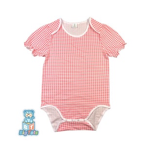 BIG TOTS ABDL  Pink Gingham  Bodysuit adult baby