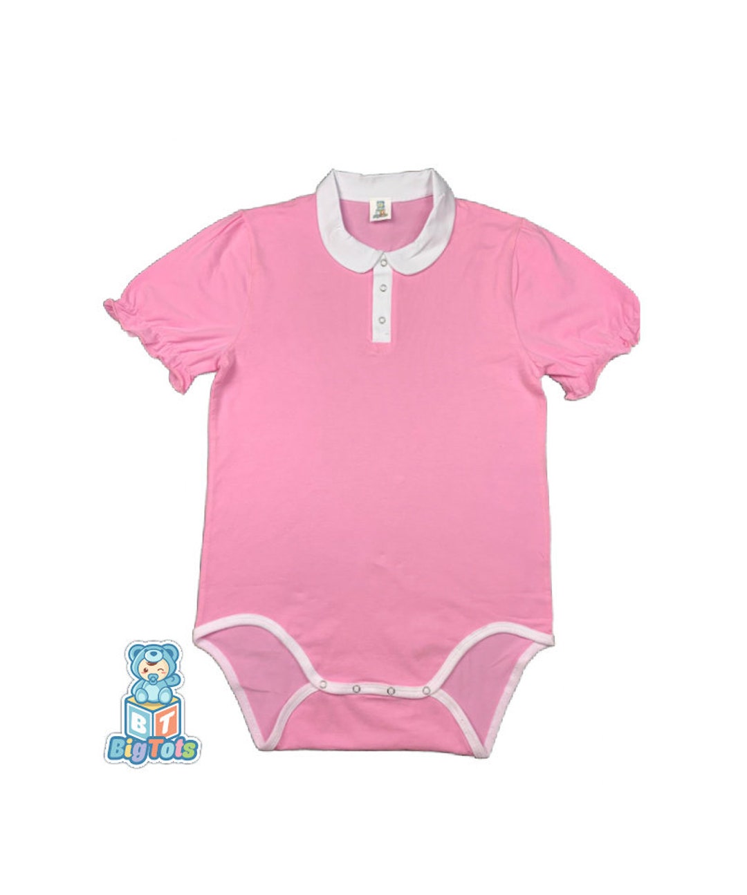 ABDL Pink, White Collar Bodysuit Adult Baby Etsy
