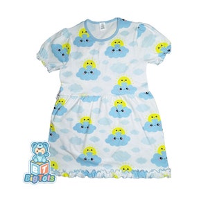 Adult Baby ABDL small to 3X Suns & Clouds dress