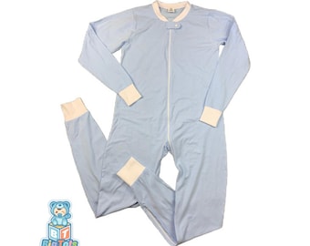 Adult Baby Baby Blue zippered Sleeper adult baby