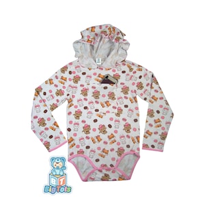 Adult Baby Hoodie  Pocket Fox,Cat,Bunnies snap crotch Bodysuit ABDL