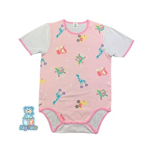 Adult Baby Toys snap crotch Bodysuit abdl