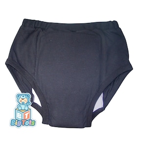 Adult baby  Unisex sizing Black training pants incontinence ABDL