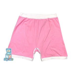 ABDL Snap Shorts Baby Pink Snap Shorts Erwachsene Baby