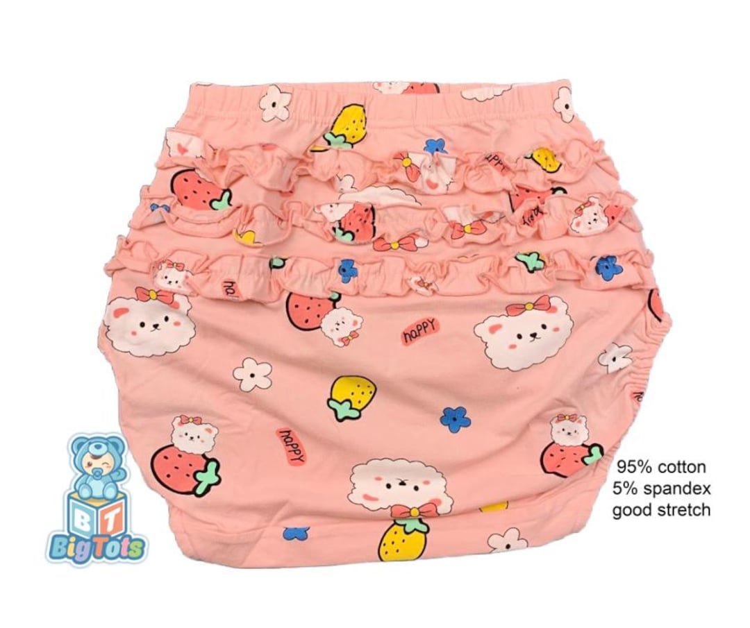新品】大人用おむつカバー LL レトロアニマル×お花(生成り) 腰ひも