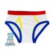 Adult Baby IMPR0VED White, red,blue,yellow big boy briefs abdl