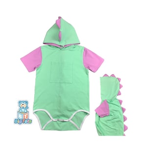 ABDL Body dinosaure menthe et violet adulte bébé