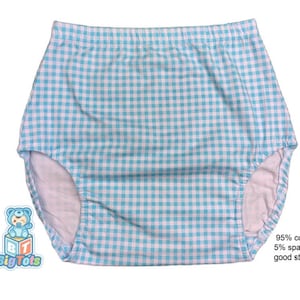 ABDL Blue and White Gingham Check diaper cover Adult Baby