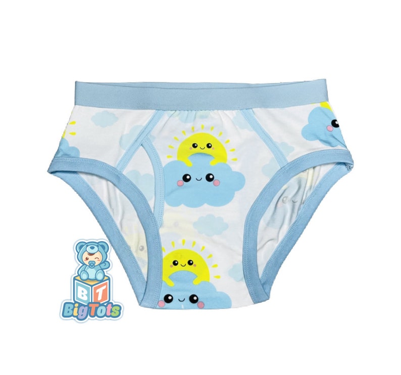 Adult Baby Suns & Clouds Big Boy Briefs  abdl 