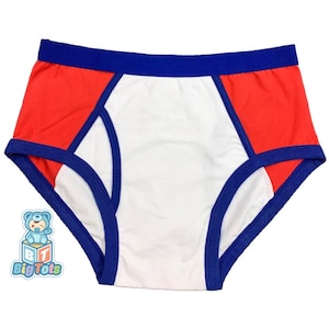 Calzoncillos ABDL para niño grande, color rojo, blanco y azul marino, para bebé adulto