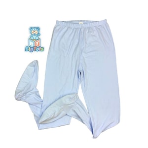 ABDL baby blue Footed Pocket pants  adult baby size