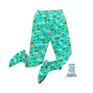 ABDL  Forest Animals Footed Pocket pants  adult baby