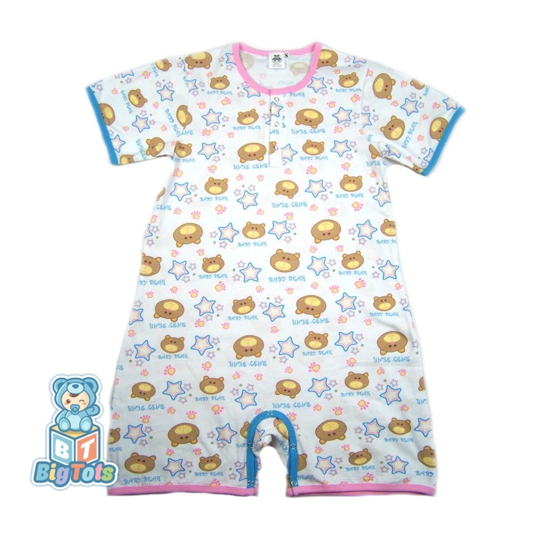 Adult baby Baby Bears snap crotch romper abdl 