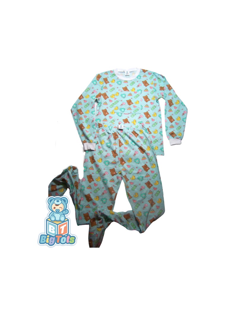Adult Baby F00TED Pockets baby things pj's   adult baby 