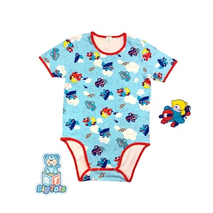 BIG TOTS ABDL Airplane Teddy&#39;s snap shoulder  Bodysuit adult baby