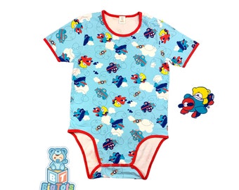 BIG TOTS ABDL Airplane Teddy's snap shoulder  Bodysuit adult baby