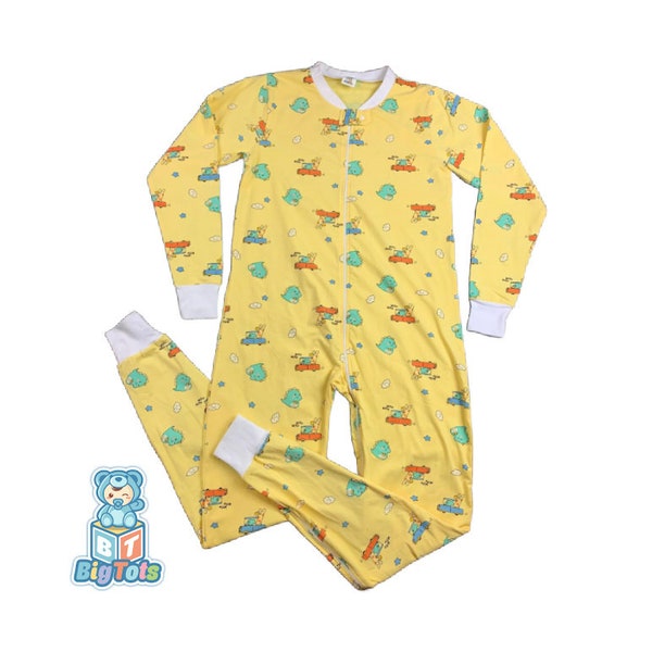 ABDL Dino and Friends Dormiente con cerniera per bambino adulto