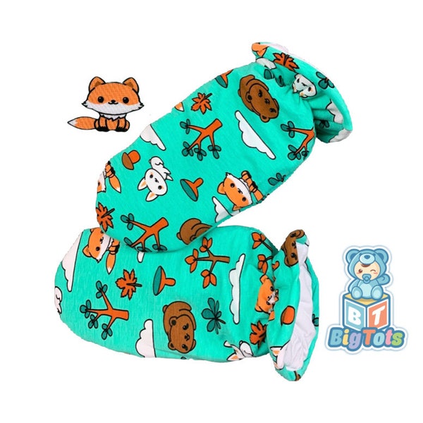 BIG TOTS ABDL Forest Animals padded mittens adult baby