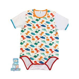 Adult Baby Dinosaurs snap crotch Bodysuit abdl