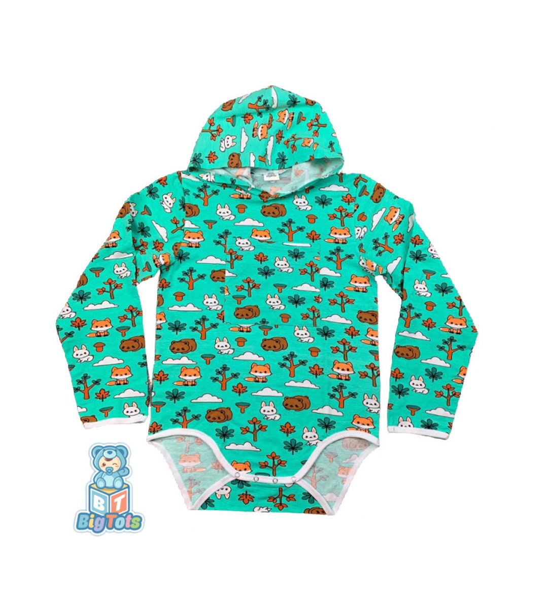 ABDL Adult Baby Hoodie Forest Animals Clothing Big Tots - Etsy