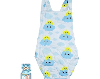 Adult Baby ABDL Suns & Clouds sunsuit romper a