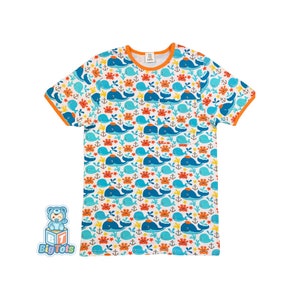 ABDL Boy Whales snap shoulder adult baby