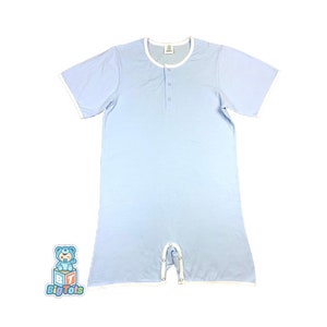 ABDL Blue snap crotch  romper adult baby ddlg big tots
