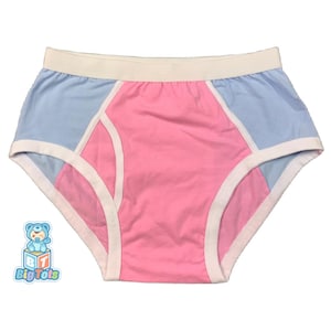 Braguitas para bebé adulto, color azul, rosa y blanco, para niño grande, ABDL