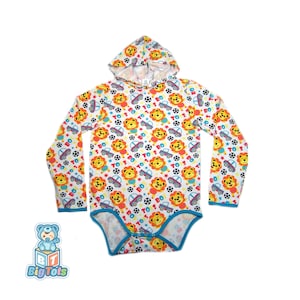Adult Baby Hoodie LIONS snap crotch Bodysuit abdl