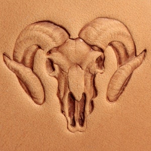 Tools for leather crafts. Stamp #307B - Skull of ram (Big size)