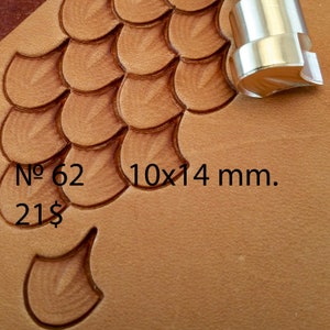 Tools for leather crafts. Stamp #62 - Dragon scale