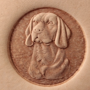 Tools for leather crafts. Stamp #Cliche 1 (beagle dog)