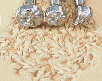 Tools for leather crafts. Stamp #572 - Kit 3 pieces stainless steel