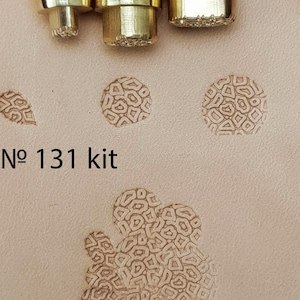 Tools for leather crafts. Stamp #131 kit - 3 stamps