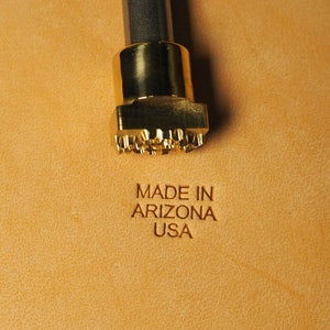 Verktyg för läderhantverk. Stämpel #Tillverkad i ARIZONA USA