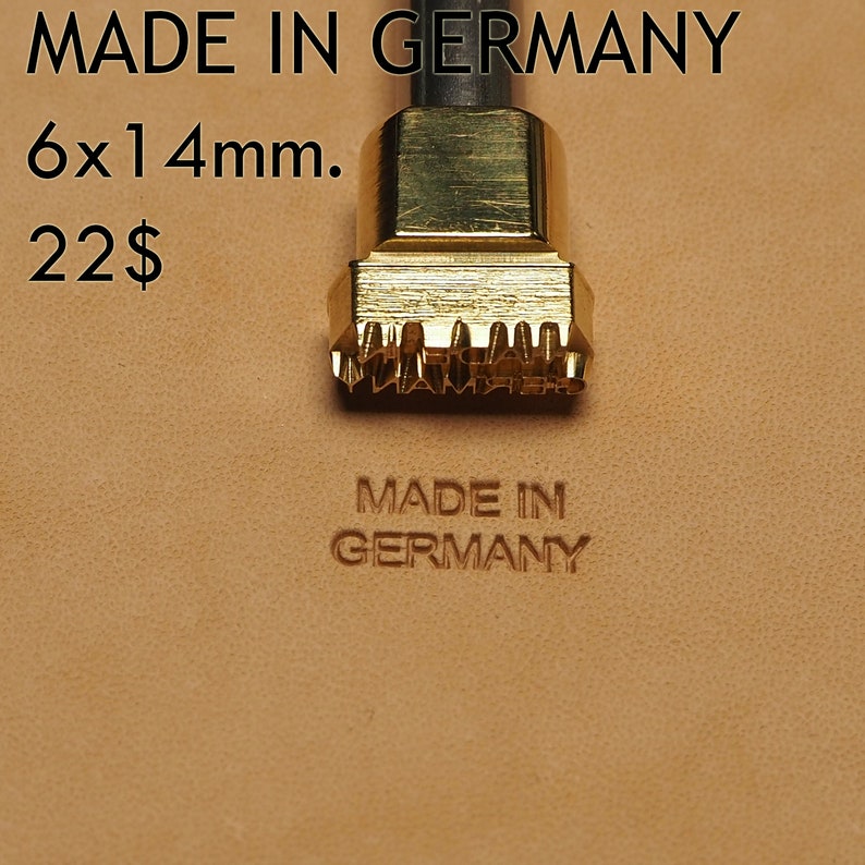 Tools for leather crafts. Stamp Made in GERMANY image 1