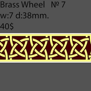 Book Binding Brass Wheel #BW7