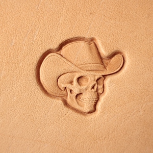 Tools for leather crafts. Stamp #358B Skull with a hat