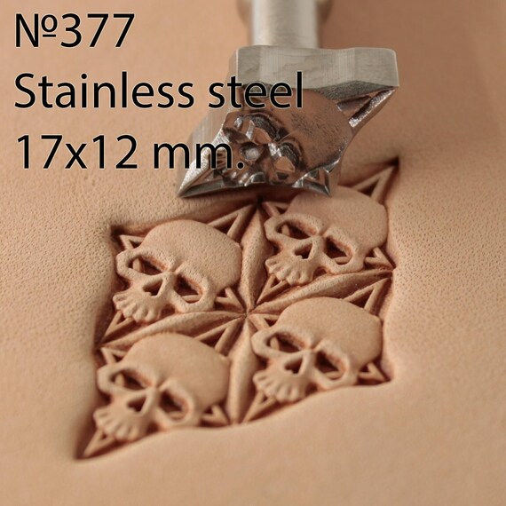 thumbnail image 2 of Brass Leather Stamp Tool #377 – For Leather Craft, DIY, Handmade Projects 2 of 13
